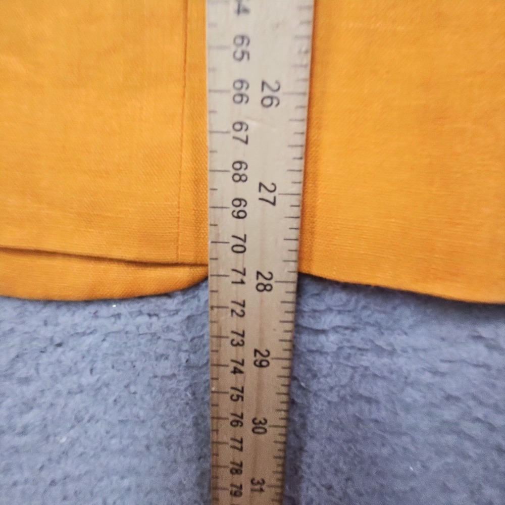 Ralph Lauren Linen Blazer Womens 18W Orange Old Money Coastal Career Prep Jacket - Picture 12 of 16